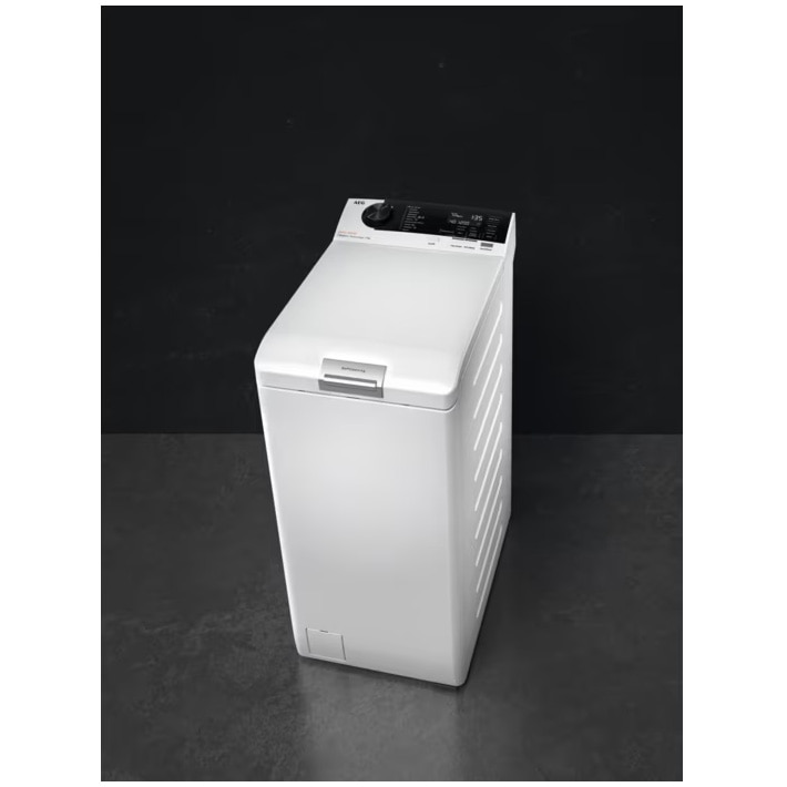Masina de spalat rufe cu incarcare verticala AEG Ecoline LTR8E373E, 7 kg, 1300 RPM, Clasa A, Tehnologie Okomix + ProSteam + ProSense, Motor Inverter, Rapid 20 min, Alb
