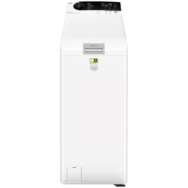 Пералня AEG Ecoline LTR8E373E с вертикално зареждане, 7 кг, 1300 об/мин, Клас А, Okomix + ProSteam + ProSense технология, Инверторен мотор, Rapid 20 мин, Бял