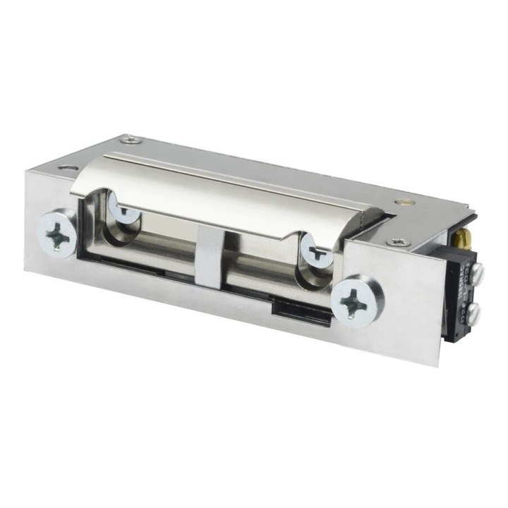 Elektromos zár, Bira, XS12R-B, XS sorozat, 12 V DC, fordítható, megerősített rugóval