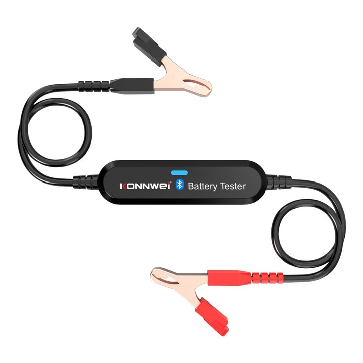 Тестер за батерии Konnwei BK100, Bluetooth, 6-12V, 10-2000 CCA, за iOS и Android