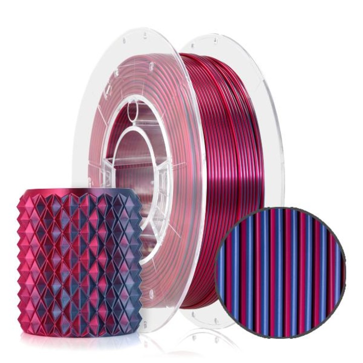 Филамент, ROSA3D, PLA Magic Silk 1,75 mm, Midnight City, 300 g