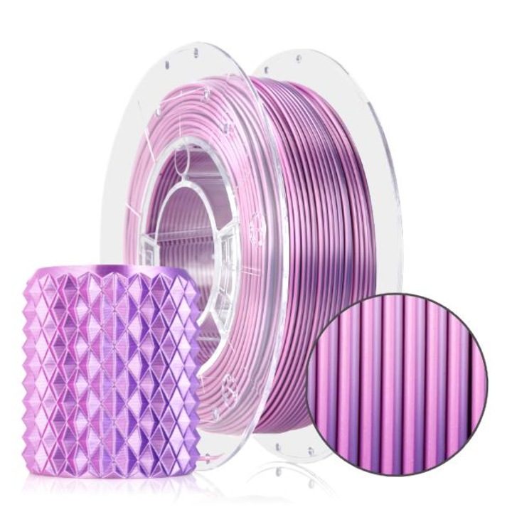 Филамент, ROSA3D, PLA Magic Silk 1,75 mm, Dynamic Pink, 300 g