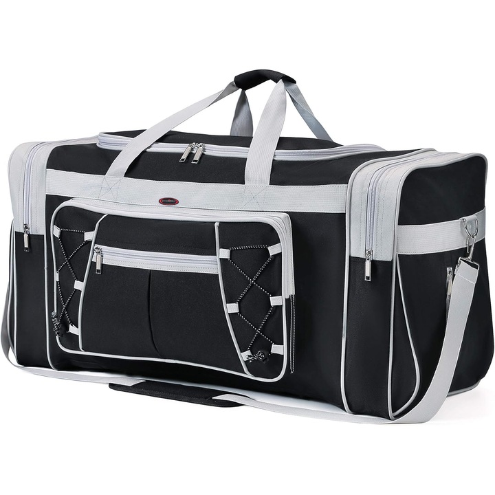 Genti Voiaj, 75L, Impermeabila, BYONDSELF®, pentru Calatorii, Camping, Fitness, pentru Barbati si Femei, 65x30x35cm, Negru