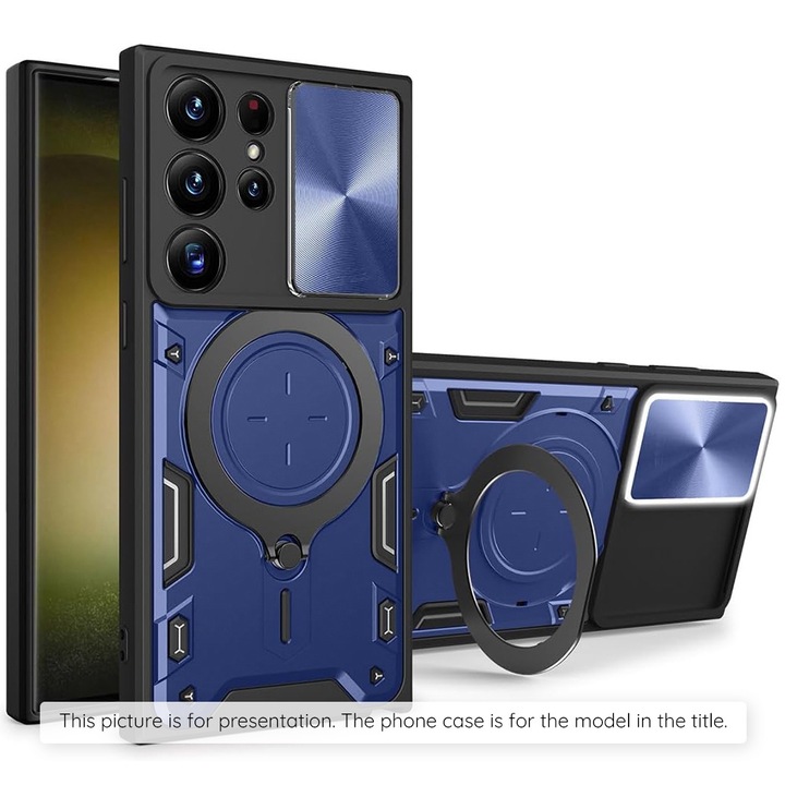 Кейс за Motorola Edge 50, CamGuard Pro, Q64, поликарбонат, син