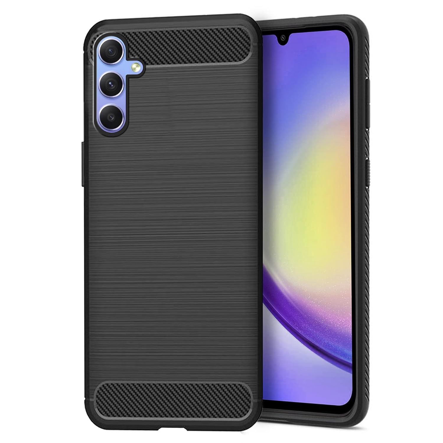 Husa de protectie pentru Samsung Galaxy A05S, Carbon, Negru