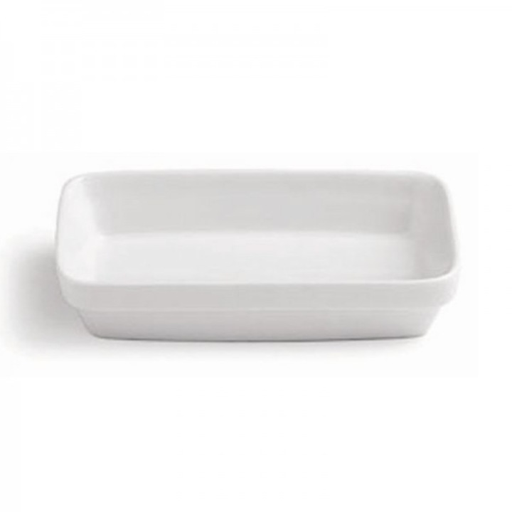 Vas dreptunghiular din portelan alb, Party, 18x11 cm