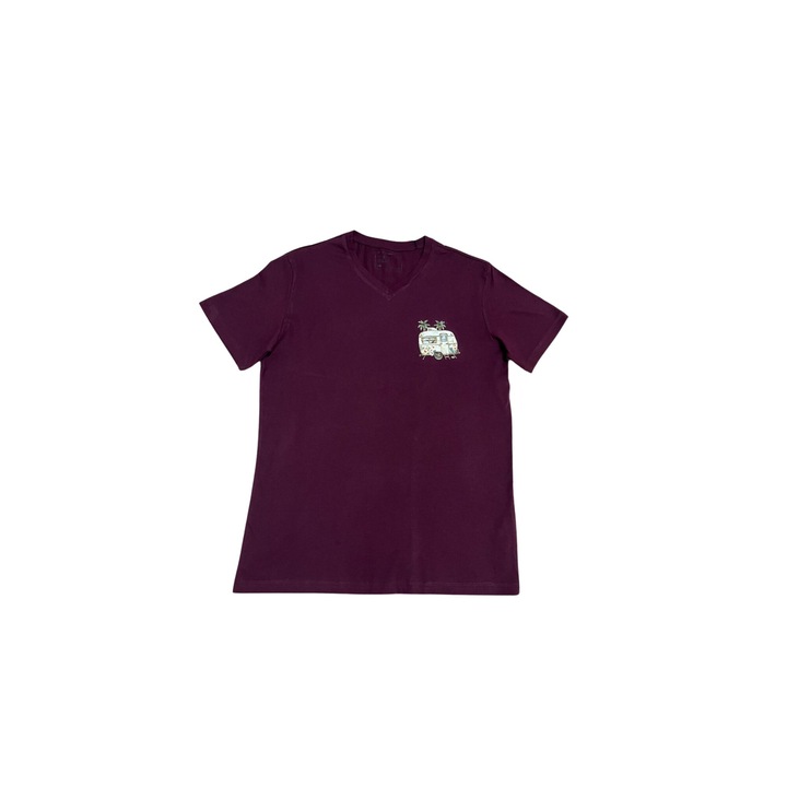 Lakókocsi képpel ellátott póló 2XL INTL Burgundy