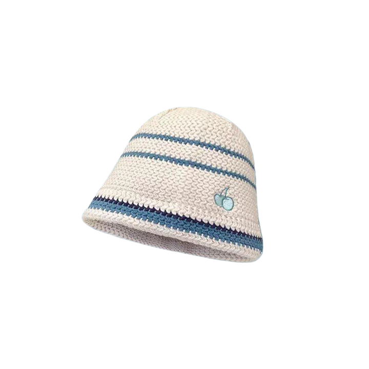 Caciula tricotata, acril/poliester, bej, 56-60cm