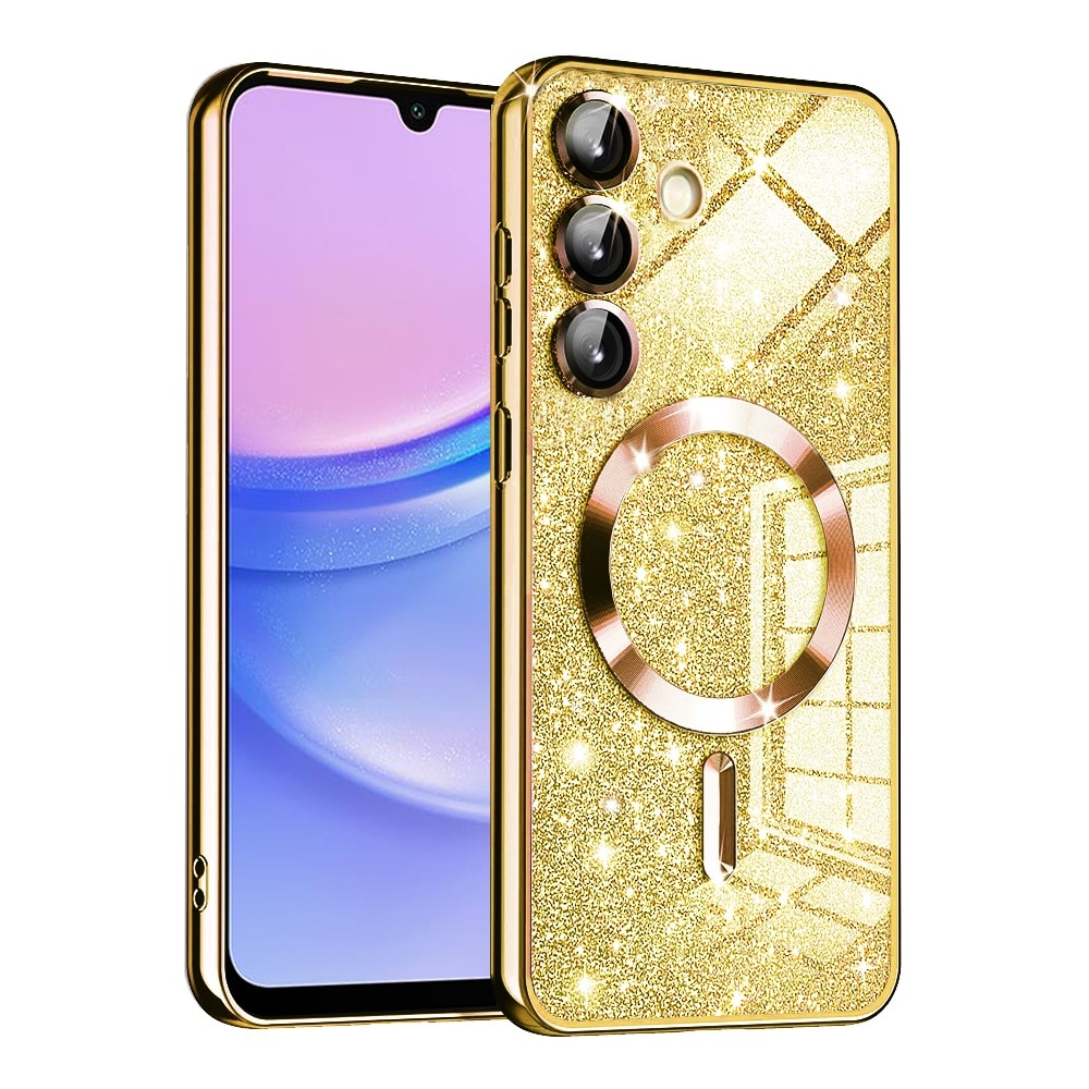Husa pentru Samsung Galaxy A15 4G / A15 5G - Techsuit Luxury Glitter MagSafe - Gold
