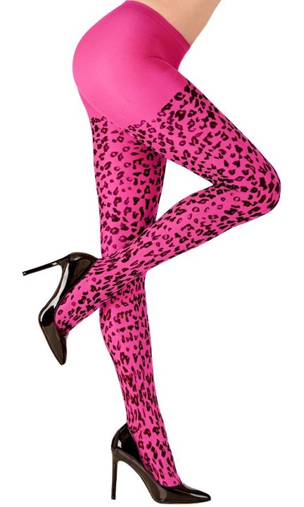 Ciorapi leopard roz animal print one size