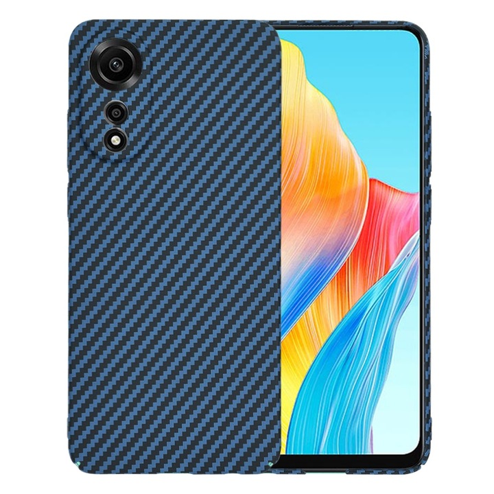 Oppo A78 4G tok - Techsuit Carbonite FiberShell - ciánkék