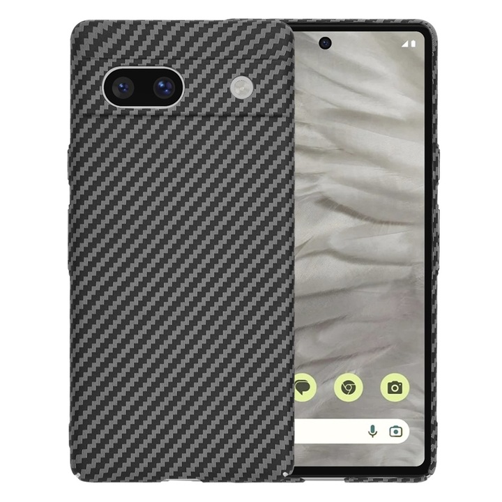 Кейс за Google Pixel 7a - Techsuit Carbonite FiberShell - Черен