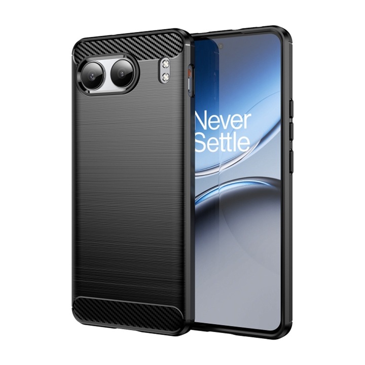 Tok OnePlus Nord 4 telefonhoz, Techsuit karbon szilikon, fekete