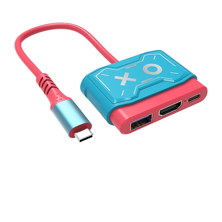 Switch Dock за Nintendo Switch Rqiurpn USB тип C към HDMI, 4K, 3 в 1