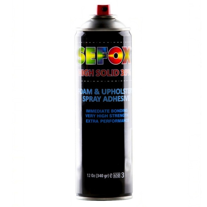 Ragasztó spray kárpithoz, Aerosol Sefox, belső, sárga, 340 g