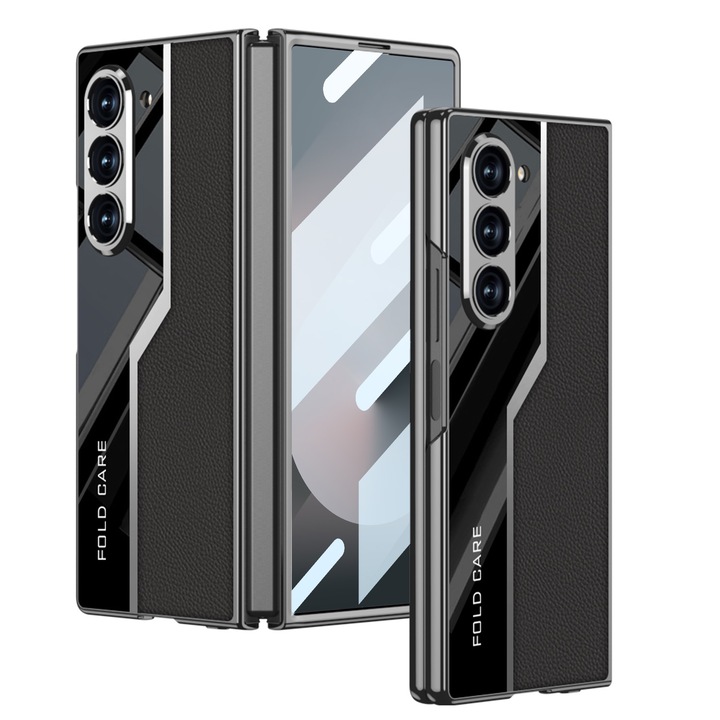 Калъф за Samsung Galaxy Z Fold6 Еко кожа V Agora Черен