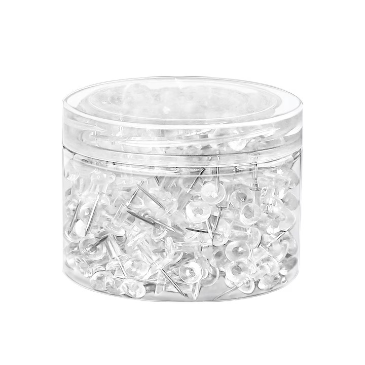 Комплект от 200 прозрачни пионки COMEWE, 1,1 см, включен контейнер