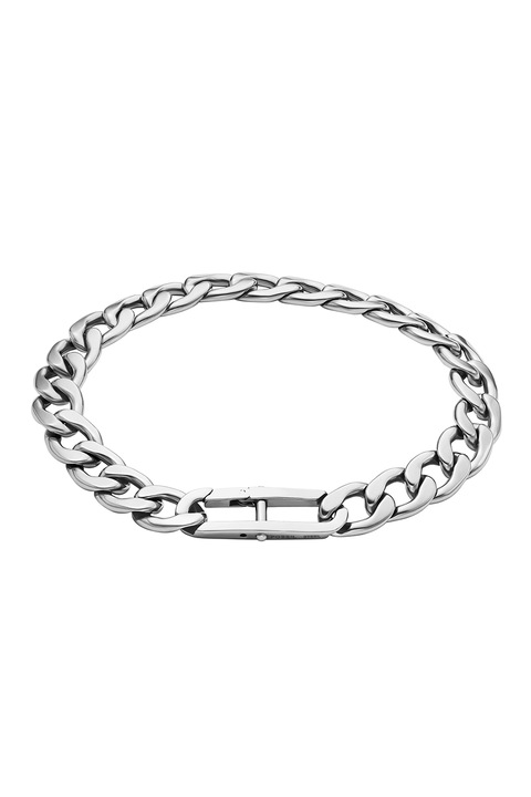 Fossil, Bratara-lant din otel inoxidabil, Argintiu