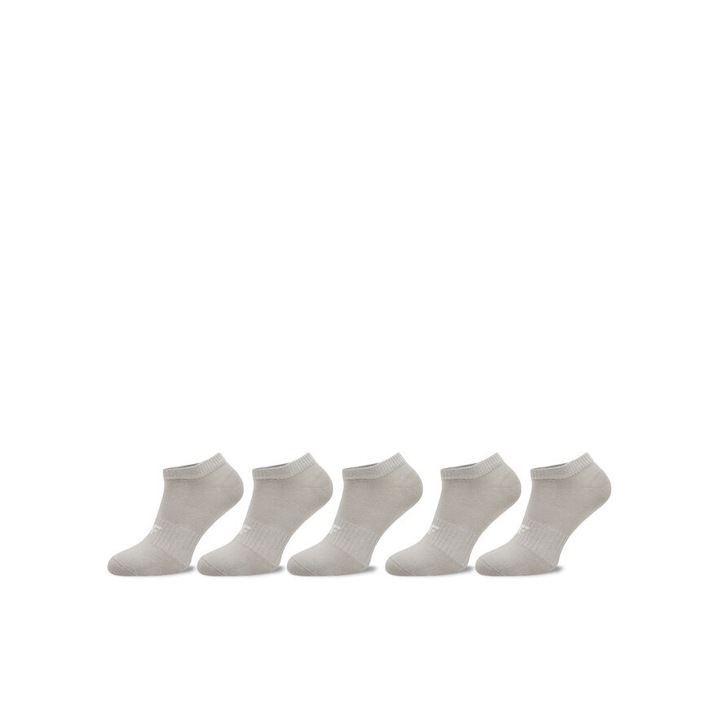 Set 5 perechi sosete scurte copii, 4F, 303391, Elastan/Poliamida, Gri, 32-35 EU