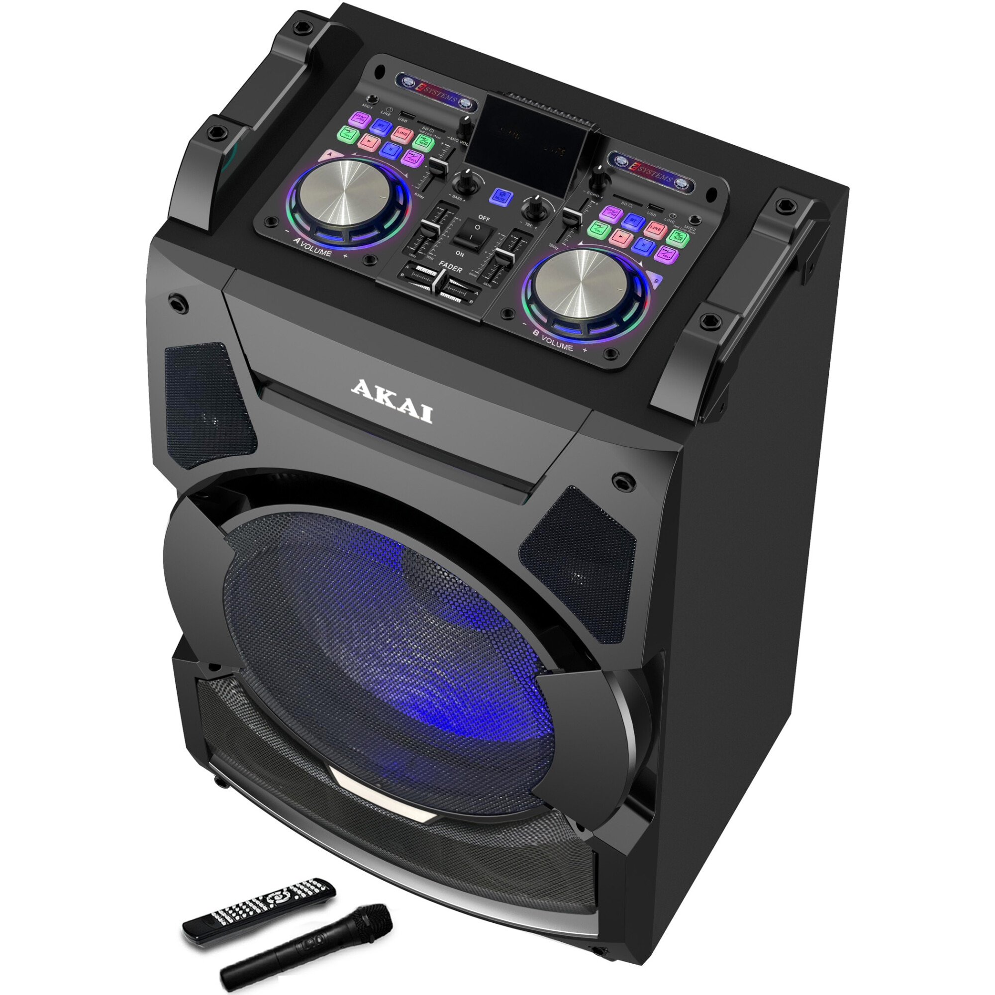 Boxa Portabila DJ Activa AKAI DJ-S3HB, 220W, Bluetooth, Radio FM Boxa Portabila DJ Activa AKAI DJ-S3HB, 220W, Bluetooth, Radio FM