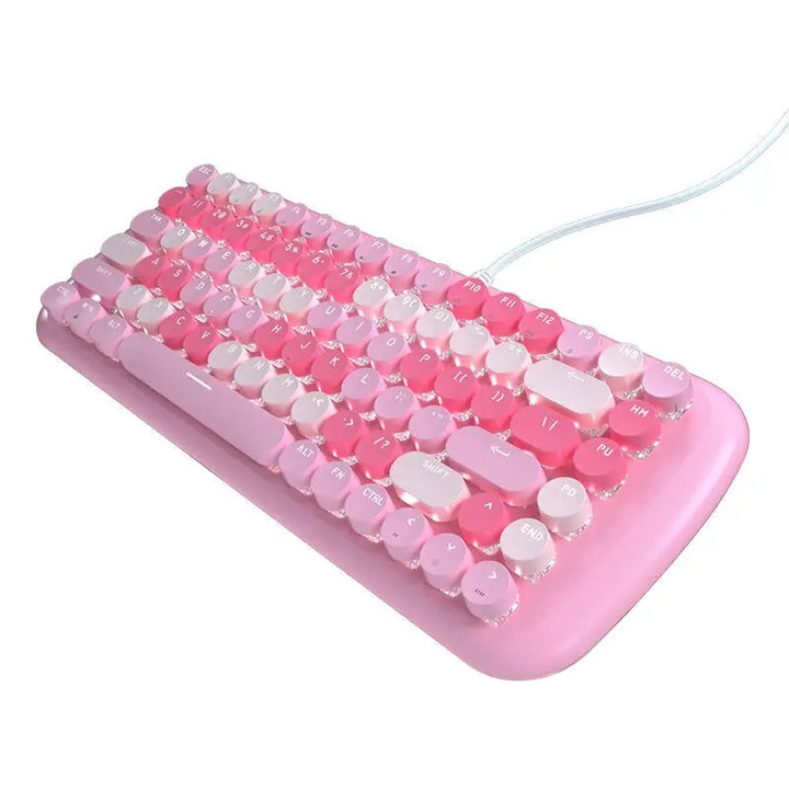 Tastatura Mecanica Mofii Candy Cu Fir Roz