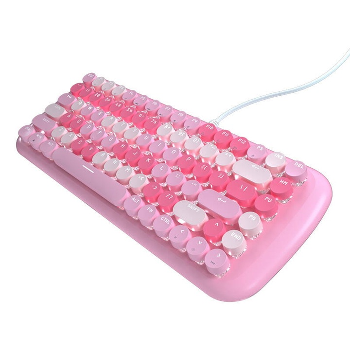 Механична клавиатура Mofii Candy M, 84 клавиша, розова, кабел 1.8м