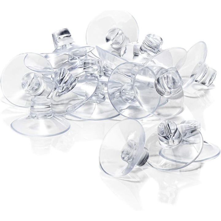150 db átlátszó tapadókorong készlet ünnepi lámpákhoz, 4 cm átmérőjű