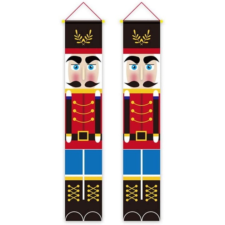 Decorare de Craciun Nutcracker, Xuigort, 180x30cm, material Oxford, pentru exterior