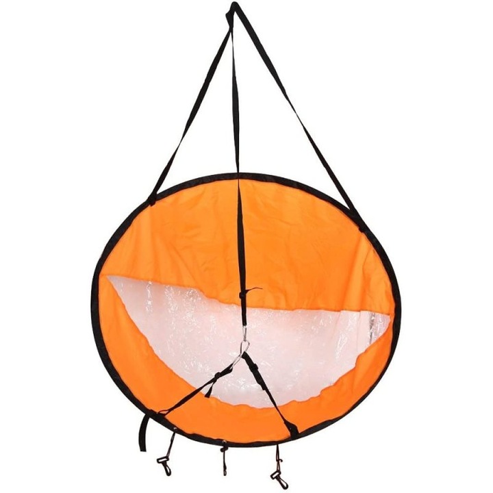 Vasla compacta pentru caiac fara efort, vele de vant Airkayaks cu constructie durabila si puternica, fereastra transparenta pentru vederi clare, se pliaza pana la 42x42 cm de la 108*108 cm desfasurat
