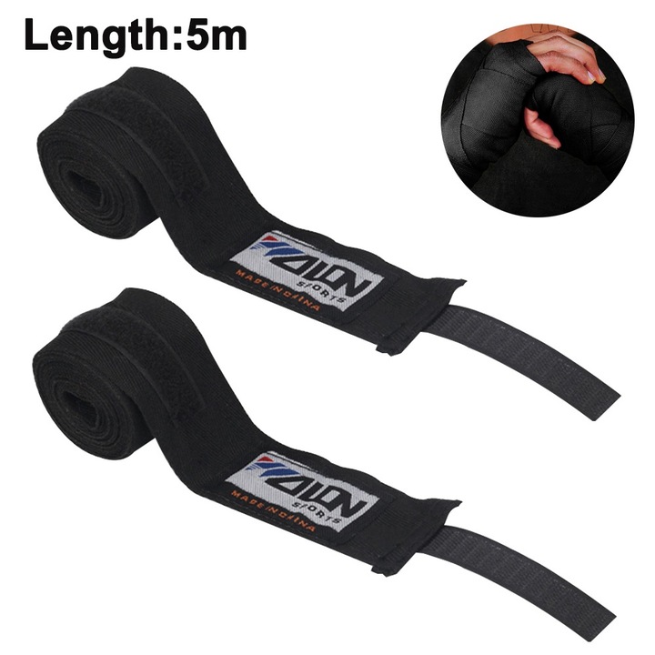 Set 2 bandaje pentru maini, BGHYHYHI, bumbac, multicolor, 5m