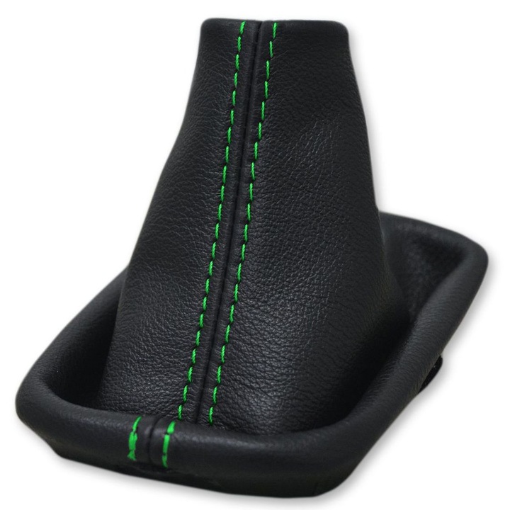 Manson schimbator de viteze, Ophelia, piele neagra, cusatura verde, set pentru Volvo V50 S40 C30 (2004-2012)