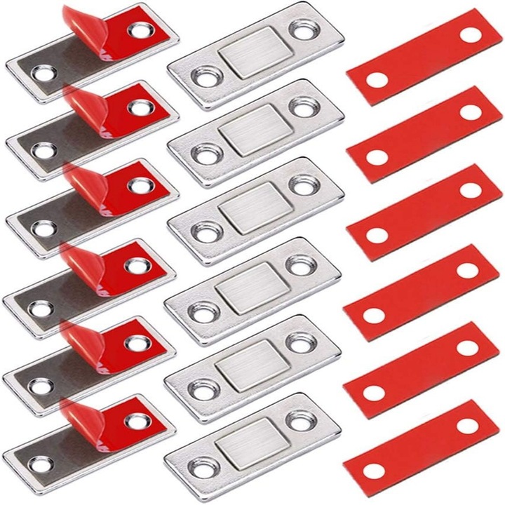 Set 6 opritoare usa Sunmostar, Otel laminat la rece, Argintiu