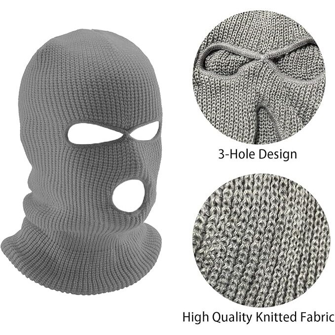 Cagula de protectie faciala pentru sporturi de iarna, unisex, tricotata ...
