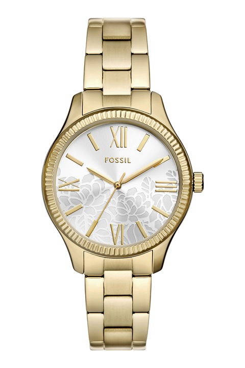 Fossil, Аналогов часовник с метална верижка, Златист