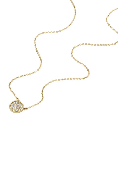 Fossil, Колие от неръждаема стомана с кристали, Златист