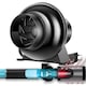 Ventilator duct inline 4 inch (10 cm), Excitat®, 195 CFM, 2500 RPM, silentios 30 dB, resetare automata, pentru hidroponice/subsol/bucatarie, Negru