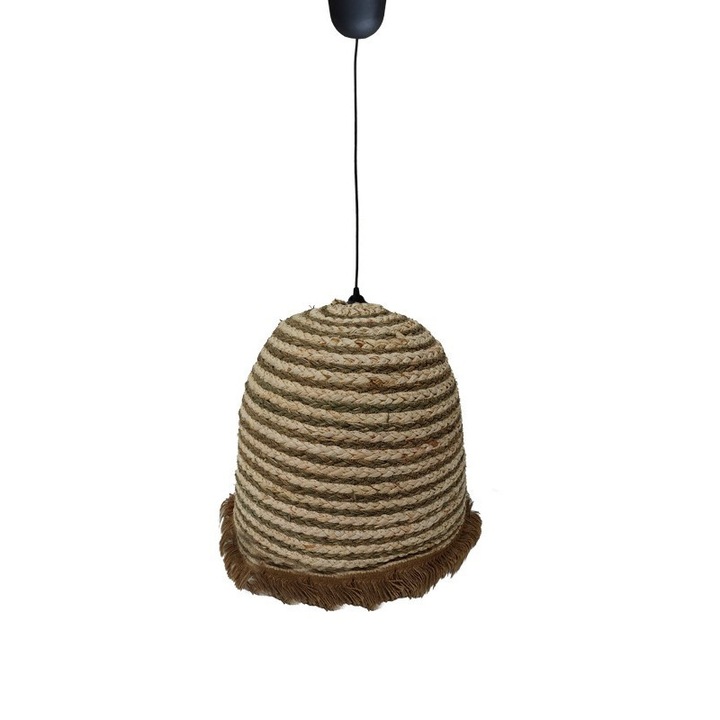 Лампа Puzzle-home Нолие Инарт, Естествена плетена, D40x99см