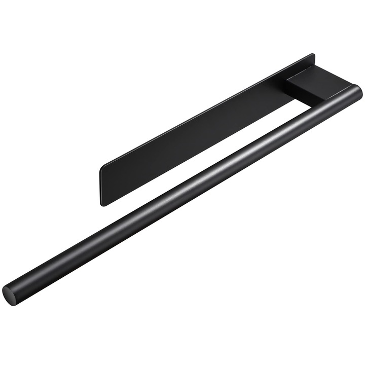 Suport prosop, fara gaurire, autoadeziv, inox, Negru