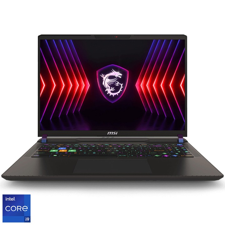 MSI Gaming Vector 16 HX A13VHG laptop, 16", IPS, FHD+, 144Hz, Intel® Core™ i9-13980HX, 32GB, 1TB SSD, NVIDIA® GeForce RTX™4080 12GB GDDR6, NoOS, Nemzetközi angol billentyűzet, Szürke