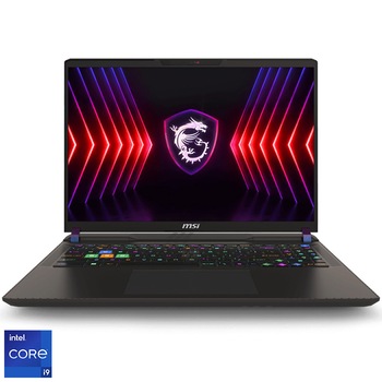 Laptop MSI Gaming Vector 16 HX A13VHG cu procesor Intel Core i9-13980HX pana la 5.6GHz, 16'', IPS, Full HD+, 144Hz, 32GB DDR5, 1TB SSD, NVIDIA GeForce RTX4080 12GB GDDR6, No OS, Cosmos Gray