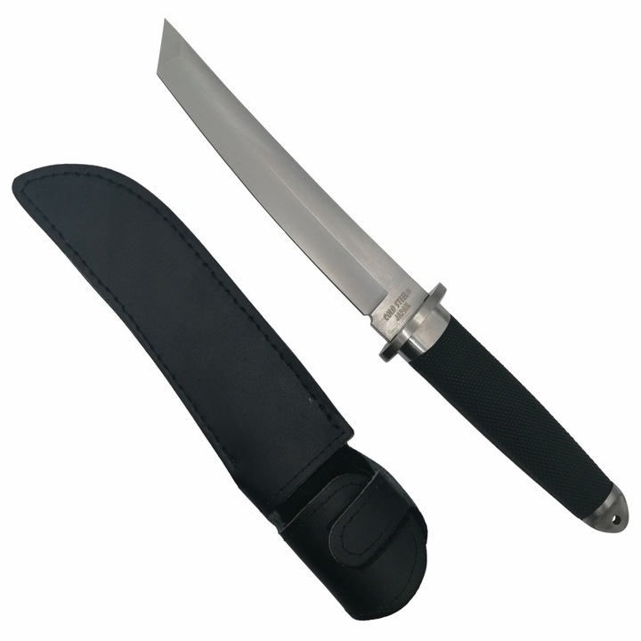 Cutit de vanatoare, DEPOX®, otel inoxidabil, argintiu, 36 cm, toc inclus