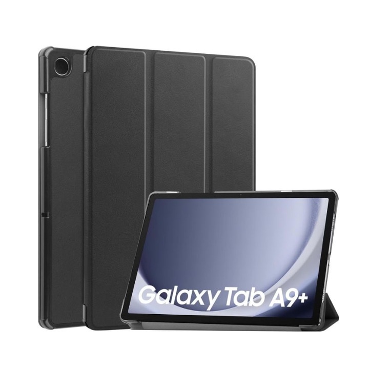 Калъф за Samsung Galaxy Tab A9+ Plus 11 инча UltraSlim тип стойка функция сън/събуждане Aiyando Черен
