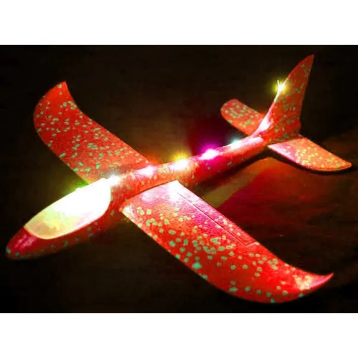 Nagy piros LED-es hungarocell vitorlázó repülő, 47 cm