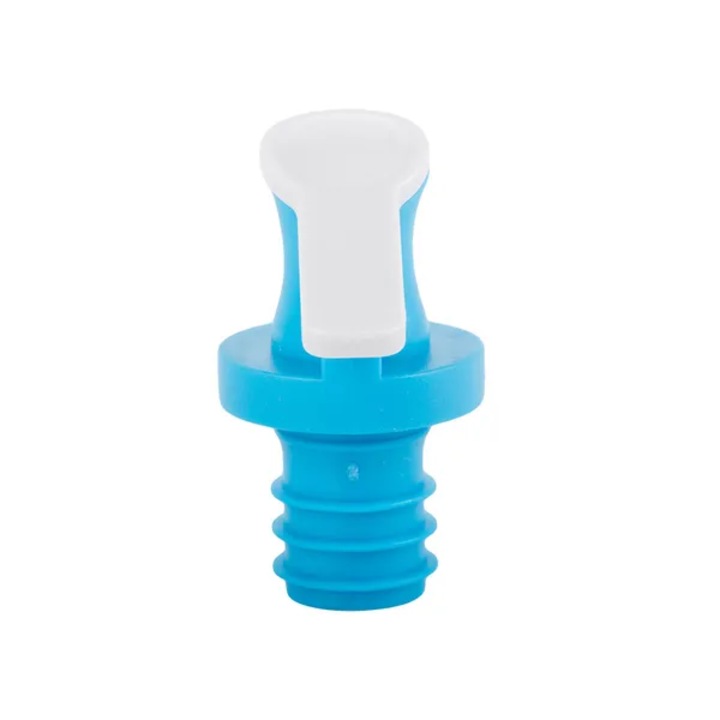 Set 2 picuratoare pentru sticle, multifunctionale, plastic, albastru/alb, 5.5cm