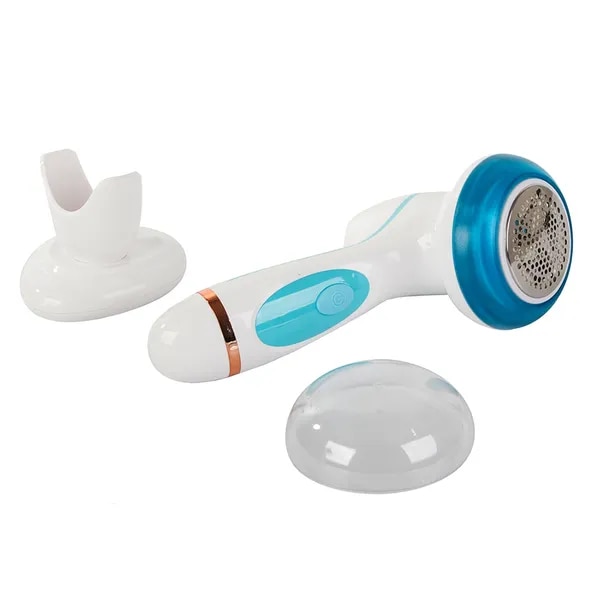 Aspirator scame de haine Verk Group, cu 3 lame, alimentare USB, roz, 22x11cm