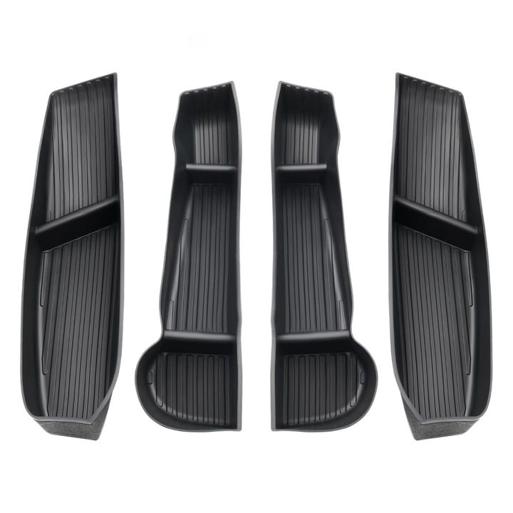 Organizator auto pentru umplere spatiu intre scaune, TPE, Durabil, Usor de curatat, Rezistent la apa, Tesla Model Y 2020-2024, Negru