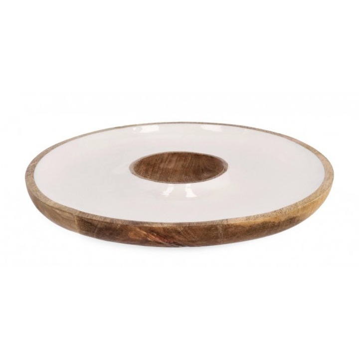 Set 4 platouri lemn Knossos 39x4 cm