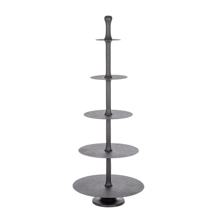 Метална повдигната чиния Bizzotto 61x159 см, Черна