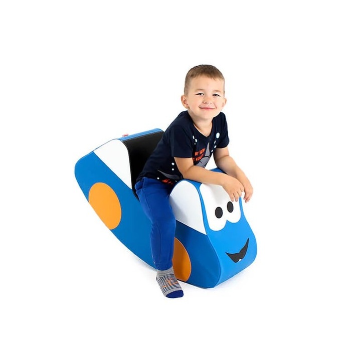 Кола за ходене, IGLU Soft Play, тренира двигателни умения, синя, подходяща за 1-5 години