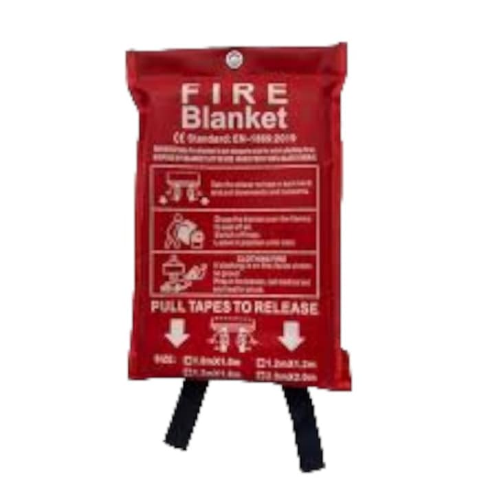 Patura protectie incendiu din fibra de sticla, 100 x 100 cm PENDAN